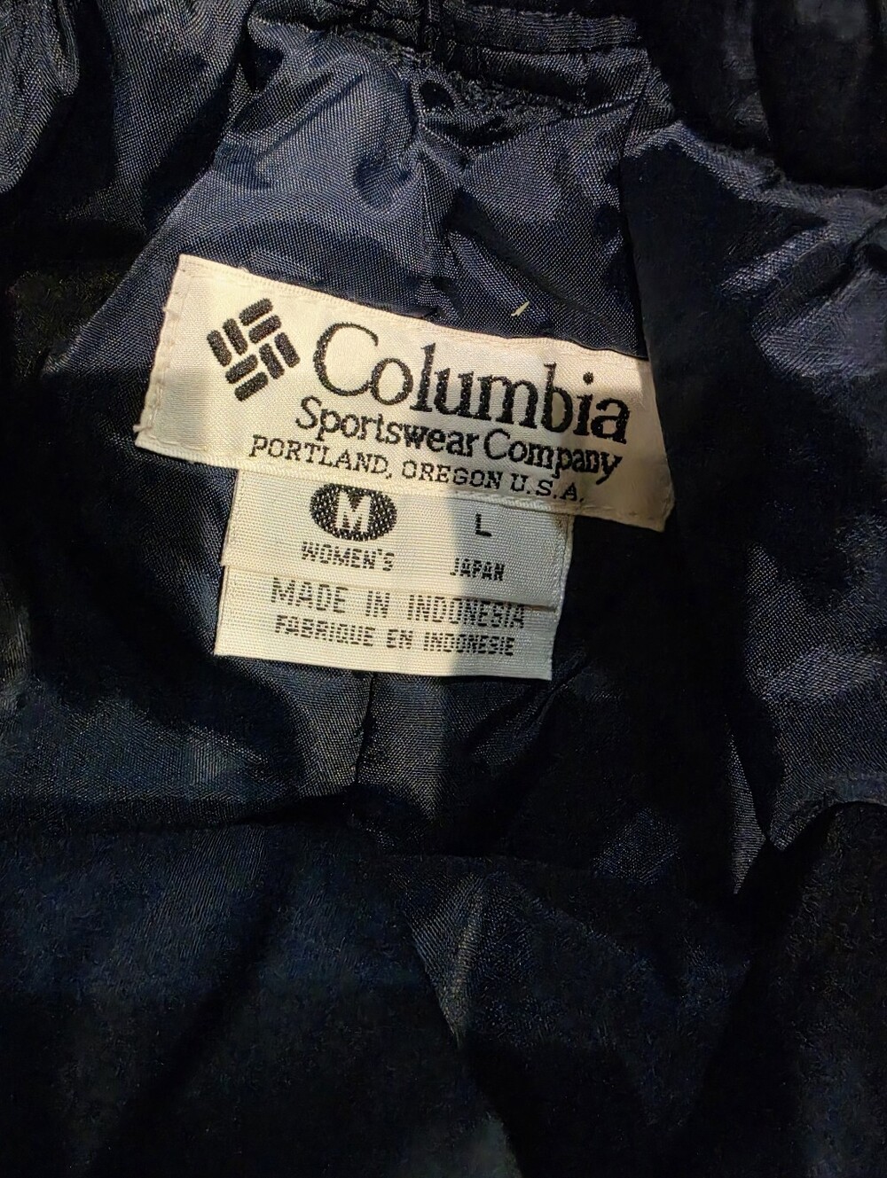 Vintage Columbia Women’s M Navy Insulated Ski Snow Pants Belted Fleece Lined - Picture 3 of 5